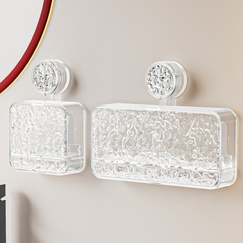 imega Nástenná nádoba na mydlo so sacím krúžkom, bez vŕtania, ABS, kód Y3927