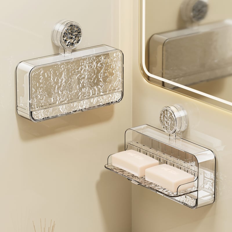 imega Nástenná nádoba na mydlo so sacím krúžkom, bez vŕtania, ABS, kód Y3927