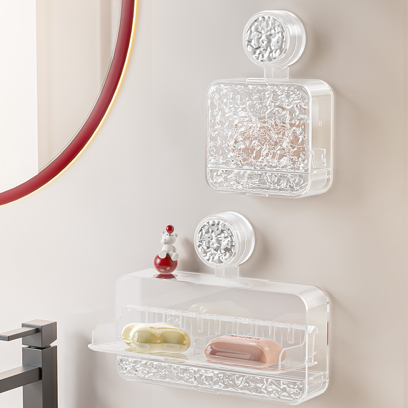 imega Nástenná nádoba na mydlo so sacím krúžkom, bez vŕtania, ABS, kód Y3927