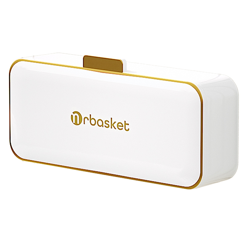 Fali szappontartó fedéllel, ABS anyagból, fúrás nélkül, vákuumos rögzítés, dupla összecsukható tároló