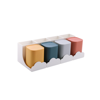 Fogkefetartó – falra szerelhető vákuumos csatlakozással, műanyagból, tárolásra, nyomtatott logóval, Home Parkway