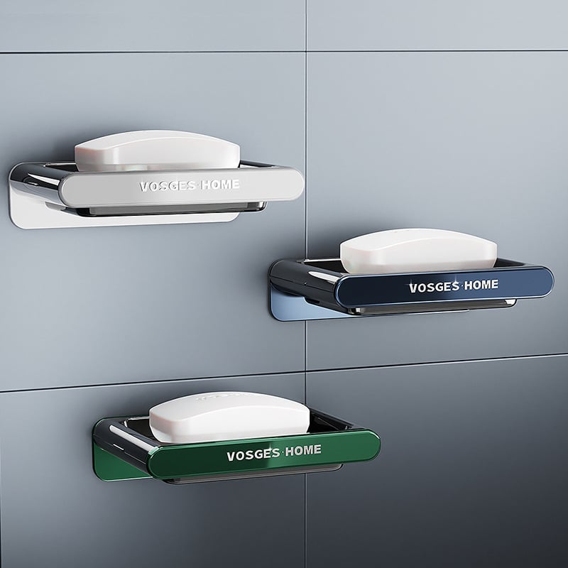 Raft de drenaj pentru săpun montat pe perete — plastic, mediu, fără capac, fără ventuză, logo imprimat