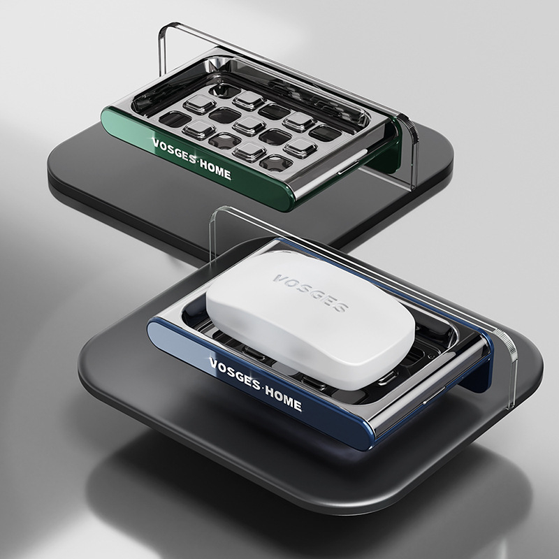 Raft de drenaj pentru săpun montat pe perete — plastic, mediu, fără capac, fără ventuză, logo imprimat