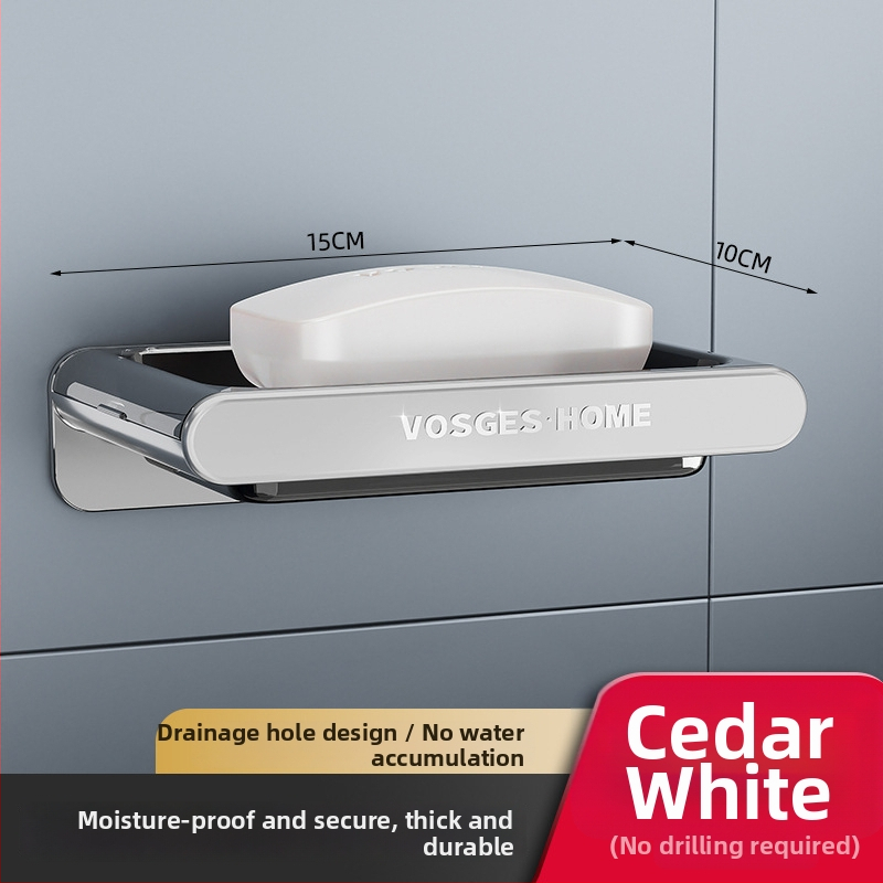 Raft de drenaj pentru săpun montat pe perete — plastic, mediu, fără capac, fără ventuză, logo imprimat