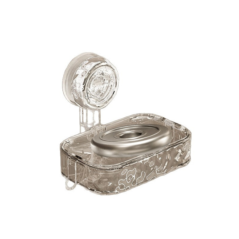 Fali szappantartó vákuumos rögzítéssel, 2 polcos, 5-10 kg teherbírás, műanyag