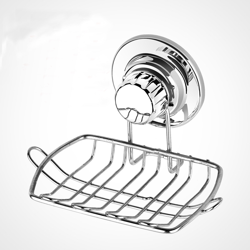 ORUNDE Rozsdamentes acél szappantartó falra szerelhető, vákuumos rögzítés, leáramló funkcióval, konyha és fürdőszoba számára, magáncímke elérhető