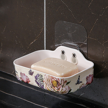 Hill Falra szerelhető szappantartó vákuumos szívókoronggal, lyukasztás nélküli fürdőszobai tároló; anyag: nyom nélküli ragasztócsíkok + melamin; 1 db; testreszabható