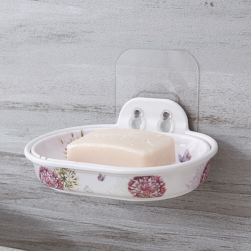 Hill Falra szerelhető szappantartó vákuumos szívókoronggal, lyukasztás nélküli fürdőszobai tároló; anyag: nyom nélküli ragasztócsíkok + melamin; 1 db; testreszabható