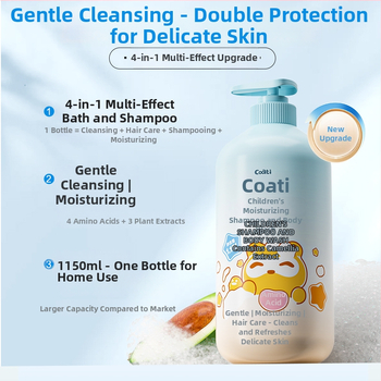 Little Raccoon Gyermekeknek 2 az 1-ben sampon és tusfürdő – újszülötteknek, fürdő készlet, 12 db