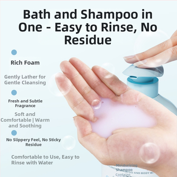 Little Raccoon Gyermekeknek 2 az 1-ben sampon és tusfürdő – újszülötteknek, fürdő készlet, 12 db