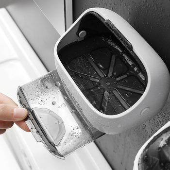 ABS falra szerelhető szappan tál fedéllel, porálló, szívókoronggal