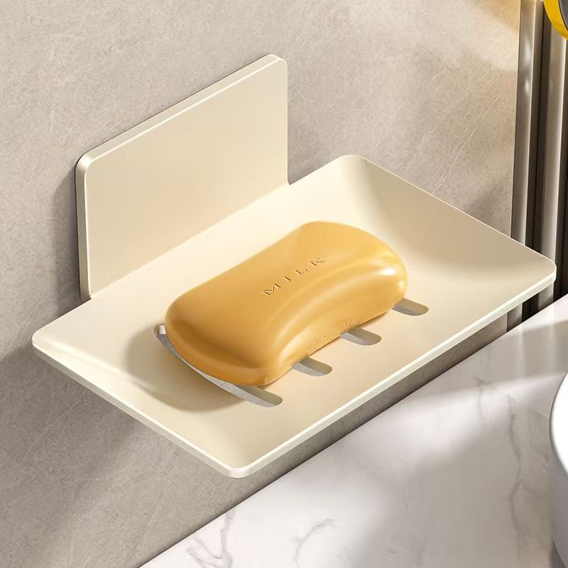 Ruipai fém falra szerelhető szappantartó szívókoronggal, fúrás nélkül, lefolyóval és csúszásmentes felülettel
