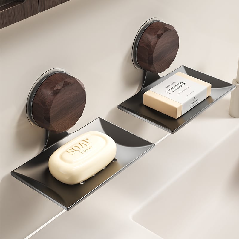 Fali szappantartó doboz szénacélból, fedéllel, fúrás nélkül