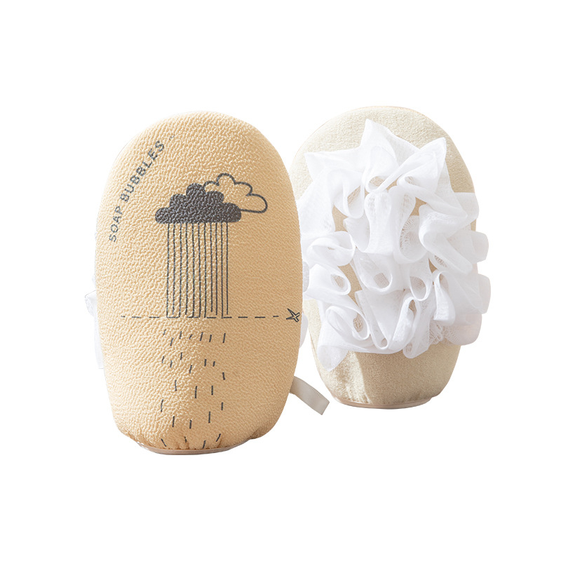 Kétoldalas fürdőkesztyű, poliészter, gyengéd a bőrhöz