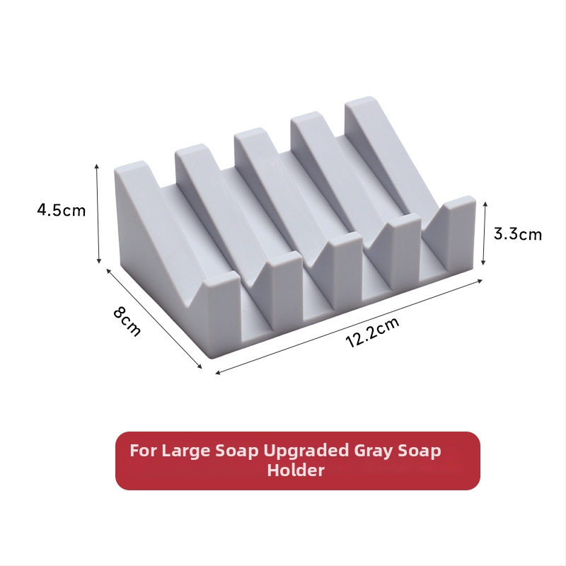 Silikon Szappantartó drénnel – fúrás nélkül, megakadályozza a víz felhalmozódását, mosdóhoz/fürdőszobához, nyomtatott logó, testreszabás elérhető.