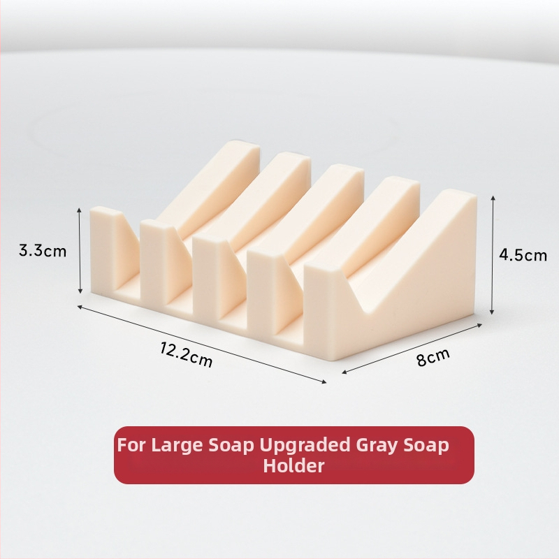 Silikon Szappantartó drénnel – fúrás nélkül, megakadályozza a víz felhalmozódását, mosdóhoz/fürdőszobához, nyomtatott logó, testreszabás elérhető.