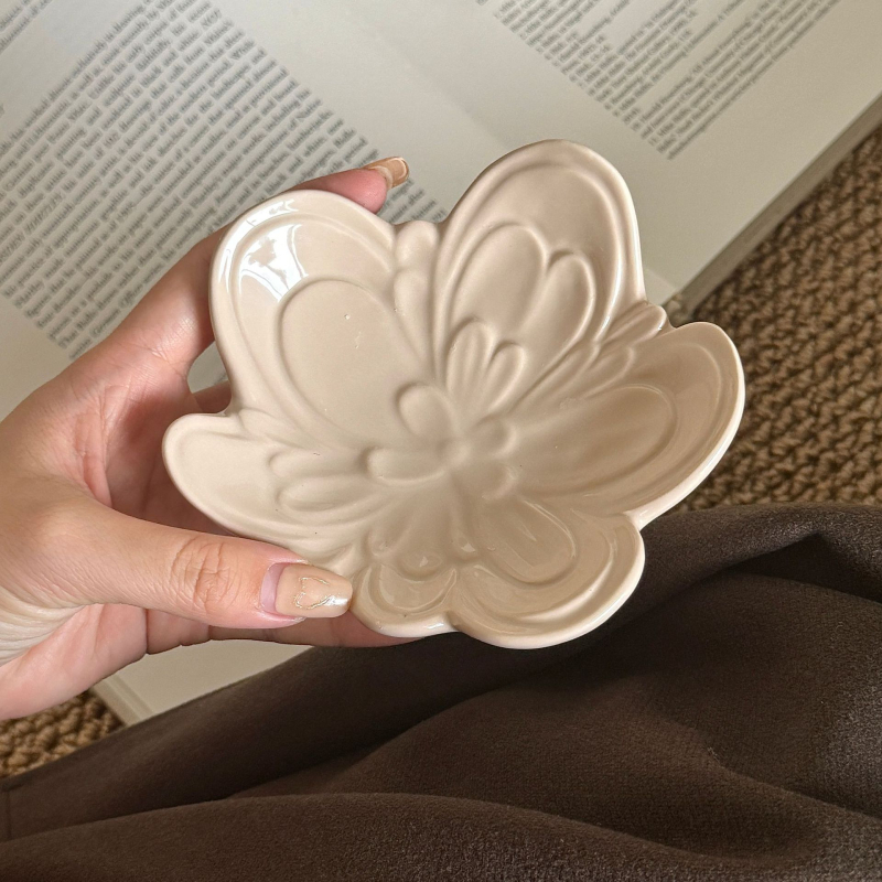 Kerámia szappantartó virág alakú, lefolyó funkcióval