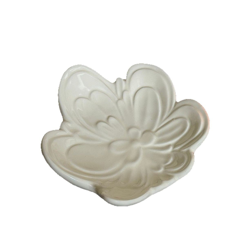 Kerámia szappantartó virág alakú, lefolyó funkcióval