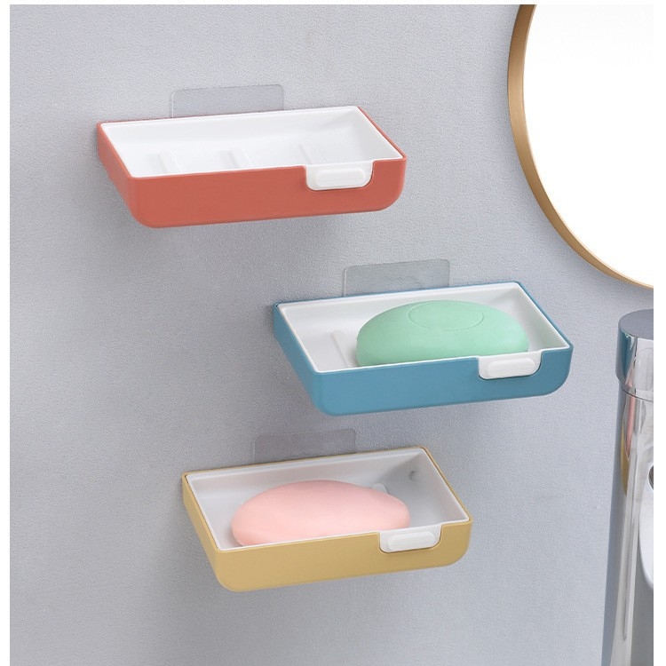 Műanyag szappontartó falra szerelhető szívóval, drenázs, 1 réteg