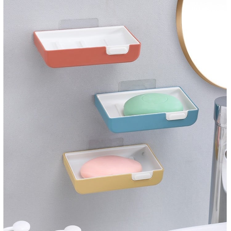 Műanyag szappontartó falra szerelhető szívóval, drenázs, 1 réteg