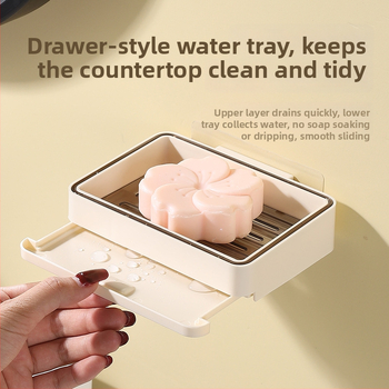 PS anyagú falra szerelhető szappontartó szívókoronggal, logó nyomtatás, személyre szabás elérhető