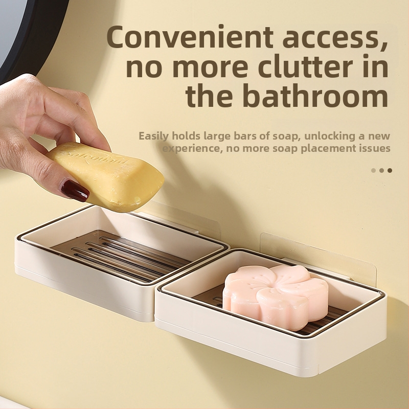 PS anyagú falra szerelhető szappontartó szívókoronggal, logó nyomtatás, személyre szabás elérhető