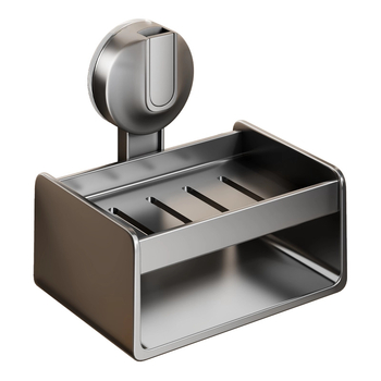 Szappan-doboz falra szerelhető tartó szívócsészével, fúrás nélkül, ABS anyagú