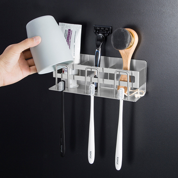 304 rozsdamentes acél fogkefetartó falra szerelhető, fúrás nélkül, szájöblítő pohárral, logóval