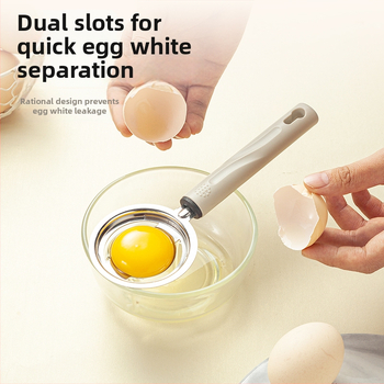 Sada nástrojov na detskú výživu — šľahač na vajcia, oddelovač bielkovín, cedník, sito na múku; nerezová oceľ, bez elektriny, moderný minimalistický štýl, značka Pae