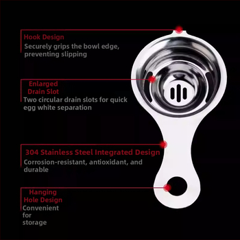 Oddelovač bielkovín z 304 nerezovej ocele, moderný minimalistický dizajn, tlač loga