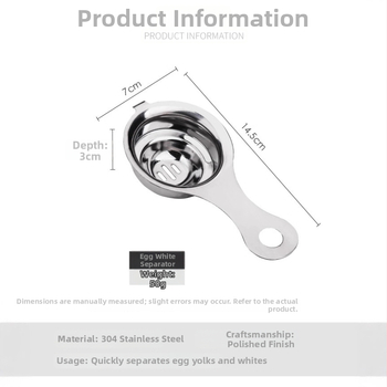 Oddelovač bielkovín z 304 nerezovej ocele, moderný minimalistický dizajn, tlač loga