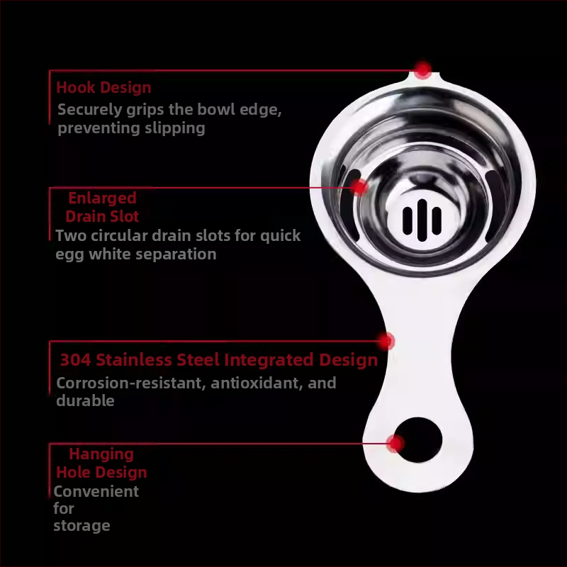 Oddelovač bielkovín z 304 nerezovej ocele, moderný minimalistický dizajn, tlač loga