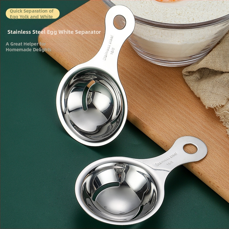 Nerezový separátor bielkovín a žĺtkov – Mengyi, moderný minimalistický dizajn, bez elektriny