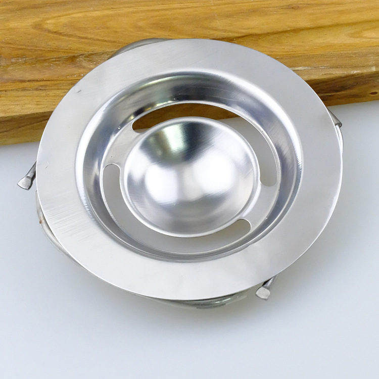 Tojásfehérje és tojássárgája szeparáló rozsdamentes acélból, konyhai eszköz modern minimalista stílussal