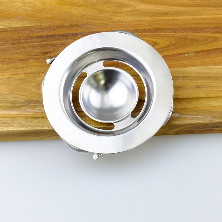 Tojásfehérje és tojássárgája szeparáló rozsdamentes acélból, konyhai eszköz modern minimalista stílussal