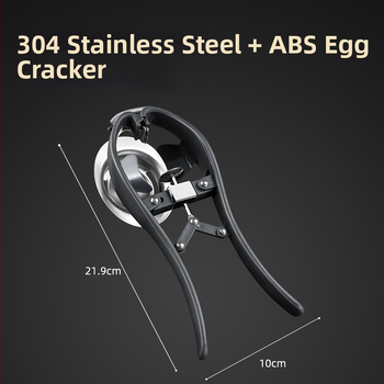 Rozdeľovač žĺtka a bielka z vaje, otvárač škrupín – kuchynský nástroj z nehrdzavejúcej ocele 304, ručný, možnosť potlače loga