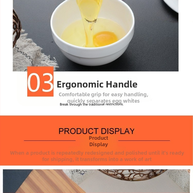 Tojásfehérje szétválasztó rozsdamentes acélból, KR-5066, Yue Sheng Chu, konyhai eszköz modern minimalist stílusban, logóval
