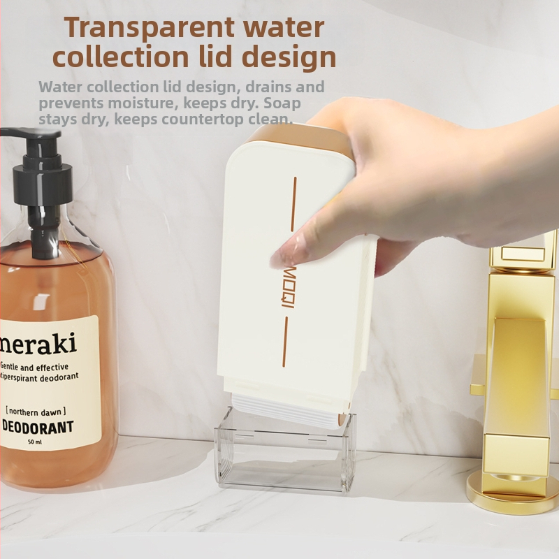 ABS szappantartó doboz drenázs és kefés görgővel, fedéllel, 90 darabos csomag, logó nyomtatás lehetséges