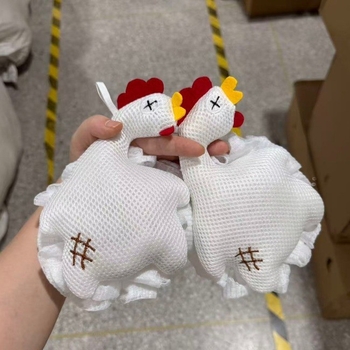 Fürdővirág alakú szivacs durva szemcsés exfoliációval, habosító fürdőeszköz, gyerekeknek csibe dizájnú fürdőlabda