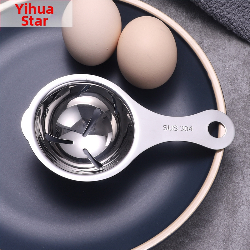Nerezový separátor žĺtka a bielka, filter pre tekuté vajce, kuchynský nástroj Yi Hua Xing, ručný, moderný dizajn