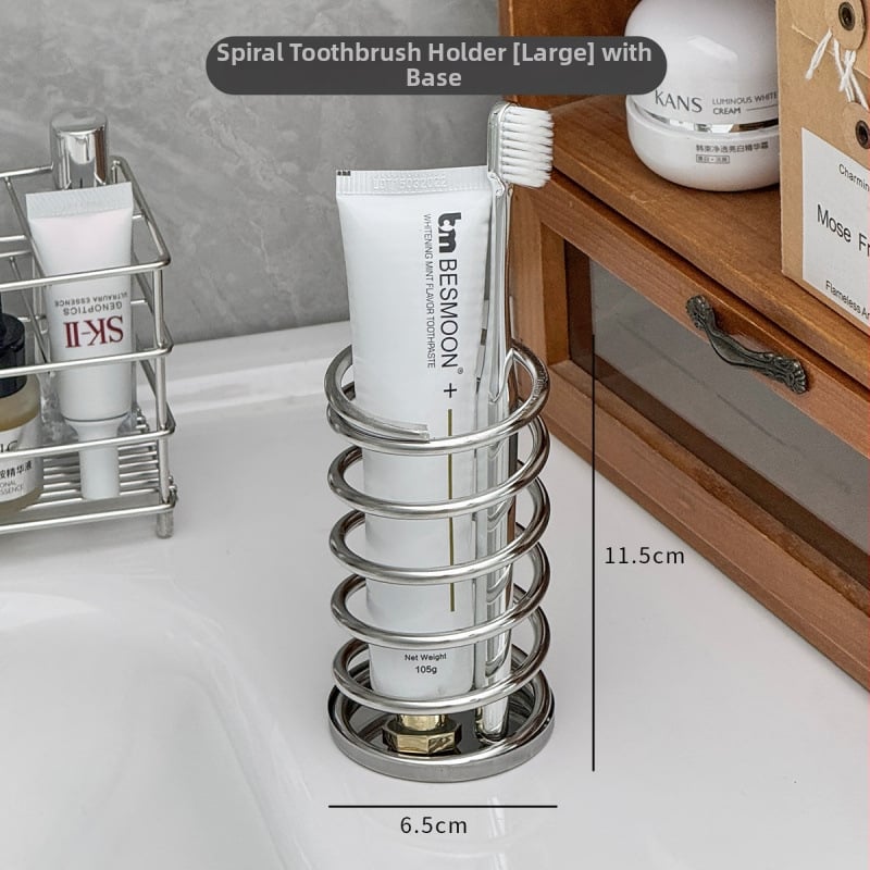 Fogkefetartó UV-sterilizációval, fémből készült fürdőszobai rendező szívókorongos rögzítéssel és lefolyókosárral