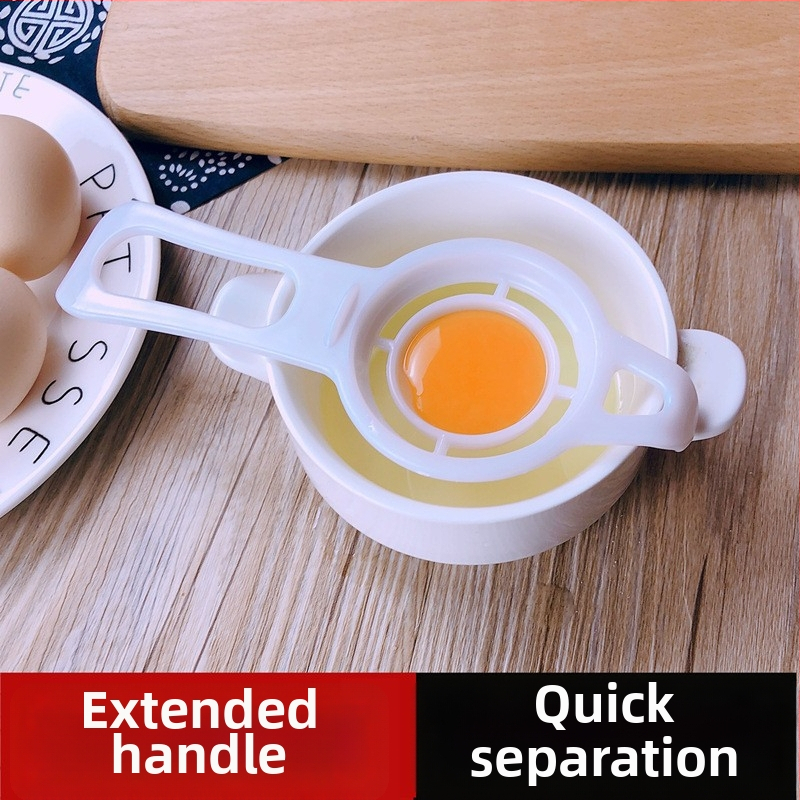 Oddelovač žĺtka a bielka z vajec — plastový, neelektrický, moderný minimalistický dizajn
