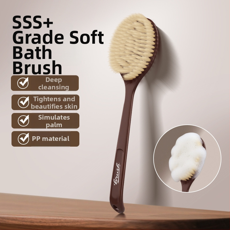 Xihui 2-in-1 fürdő- és masszázs keféje, imitált tenyér forma, spirális ujj dizájn, PP sörték