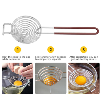 cocoboss 304 rozsdamentes acél tojásfehérje és tojássárgája szeparátor, 98 g, kézi