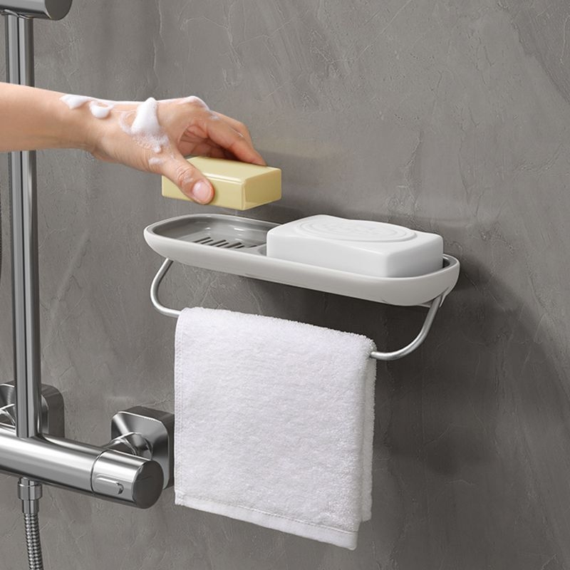 Zidna dvostupanjska posuda za sapun s odvodom, bez bušenja, od ABS aluminijskog legura, s usisnom čašom