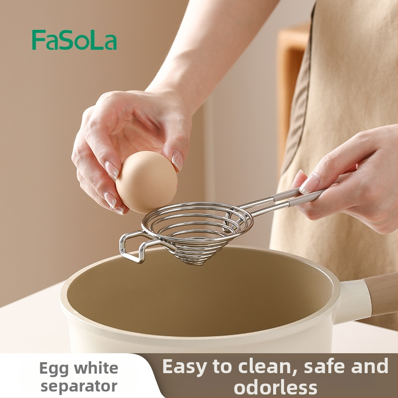 FaSoLa яйчен разделител за белтък и жълтък — 304 неръждаема стомана, PVC, домашна употреба, не електрически