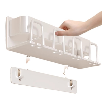 Držač za četkice za zube, zidni bez bušenja, Space Aluminum, 2–6 pretinaca, sušenje i skladištenje