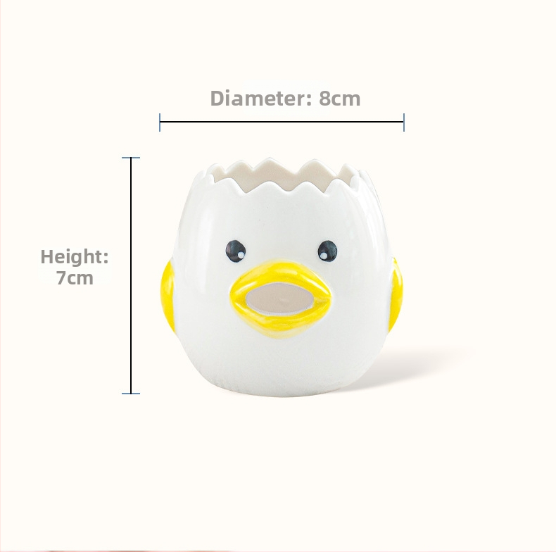 Keramický oddeľovač žĺtka a bielka – ručne maľovaný, moderný minimalistický štýl, na objednávku