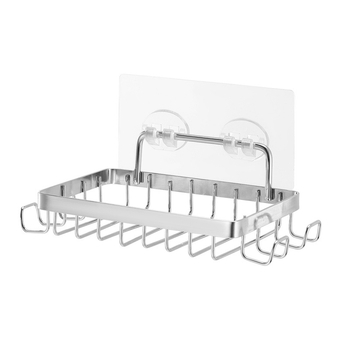 Raft montat pe perete pentru săpun din oțel inoxidabil, cu suport pentru ras și tavă de drenaj (cutie de 50, personalizabil)