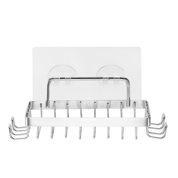 Raft montat pe perete pentru săpun din oțel inoxidabil, cu suport pentru ras și tavă de drenaj (cutie de 50, personalizabil)